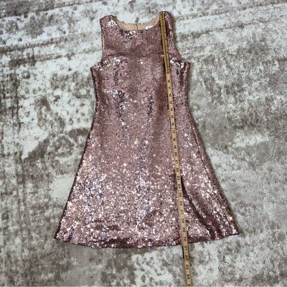 Speechless dress mini dusty pink all over sequined form fitting high neck SZ 1 - Picture 10 of 10